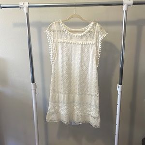 White Lace Dress. Perfect for a Spring Shower or Easter event.